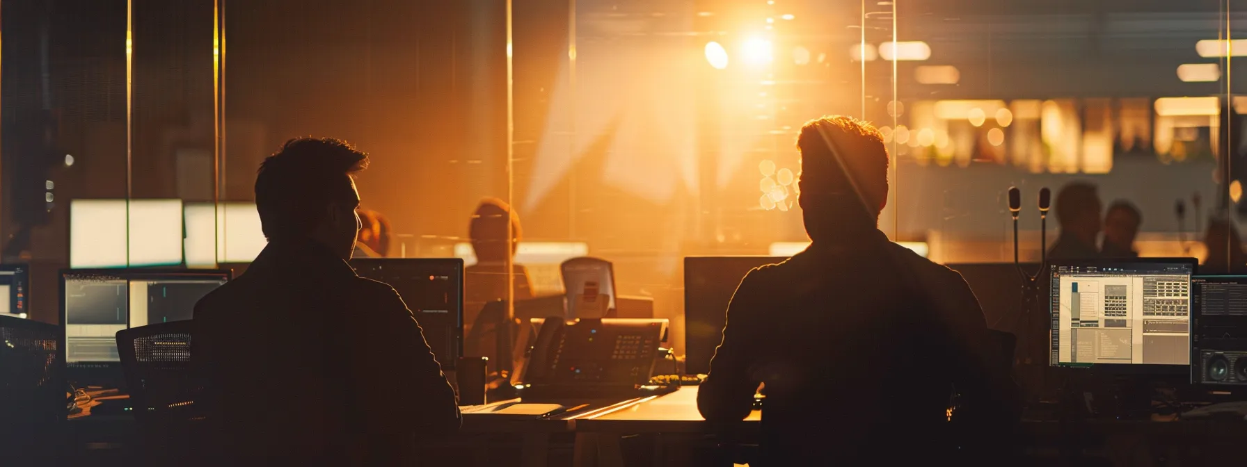 two customer support teams facing off in a high-stress situation, ready to assist with urgent inquiries.