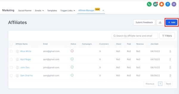 gohighlevel affiliate manager