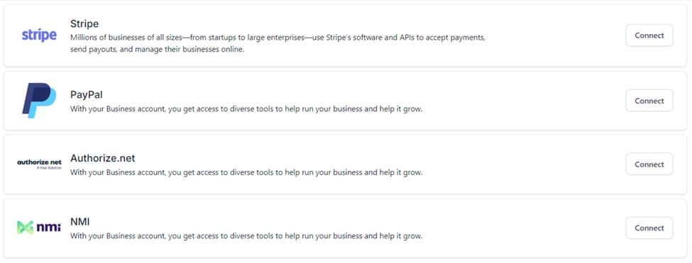 HighLevel payment options