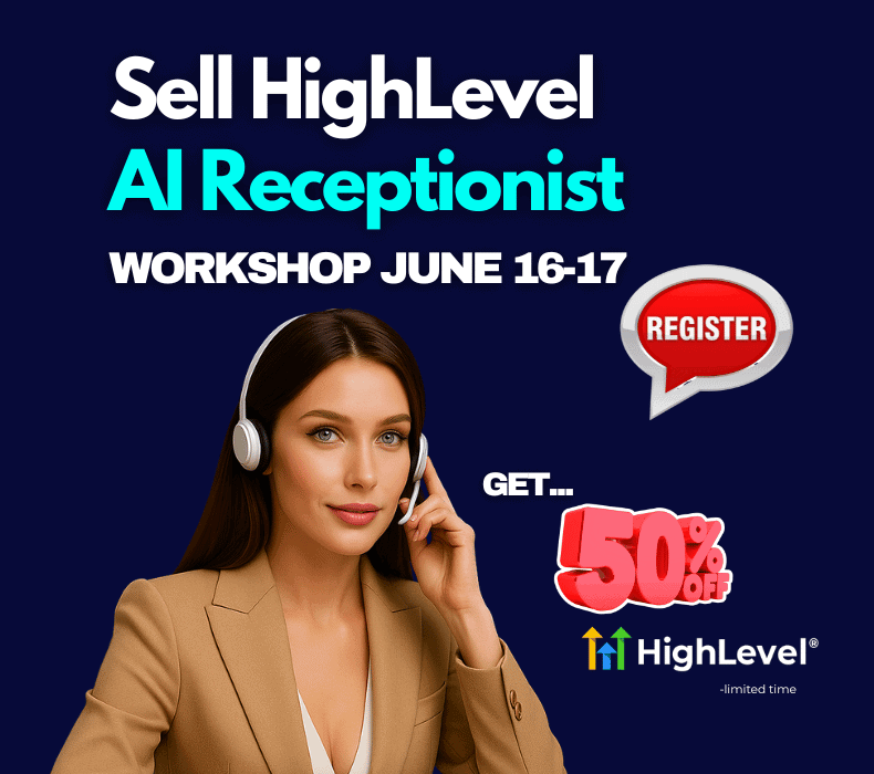 Voice AI for Local Biz Workshop 50% off HighLevel