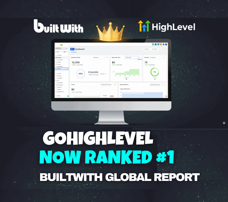 GoHighLevel ranked #1 marketing automation platform BuiltWith