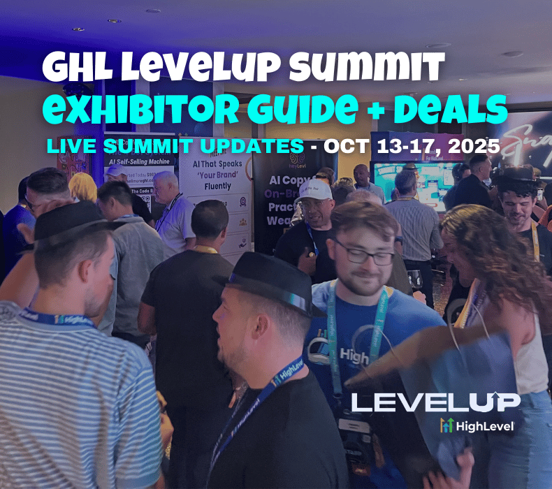 gohighlevel levelup summit exhibitor guide + deals 2025