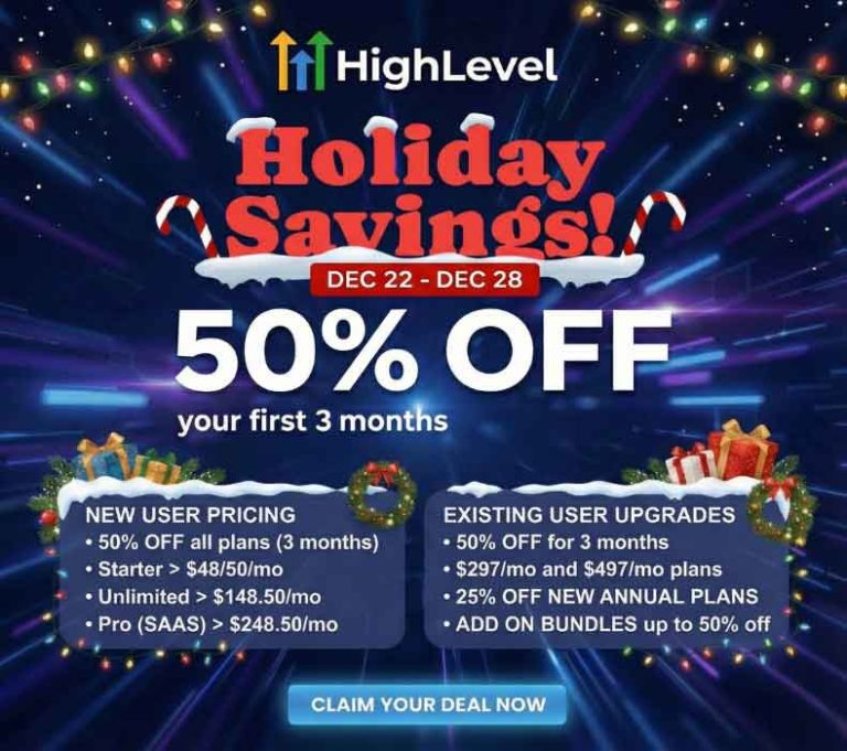 GoHighLevel Holiday Week Promotion 2025