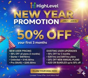 GoHighLevel New Year Promo 2026 – Limited-Time Savings on Plans & Upgrades