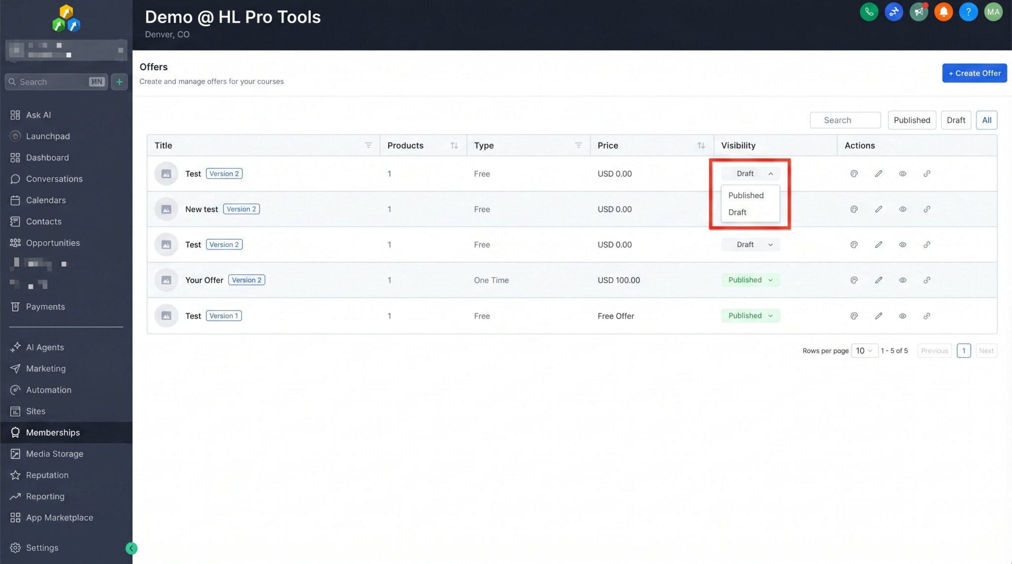 Viewing student progress in a HighLevel course