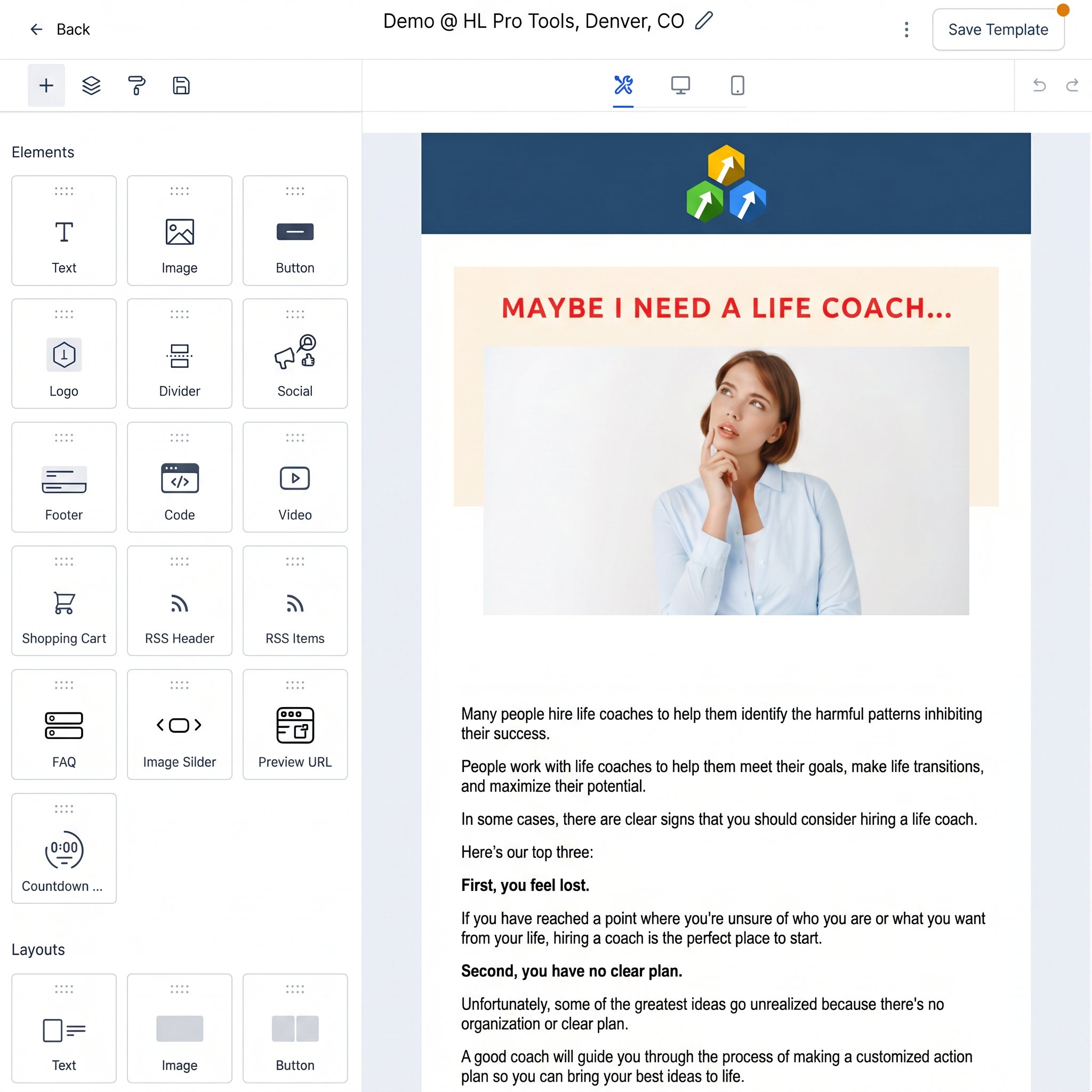 Configuring the sending options for an email campaign in HighLevel