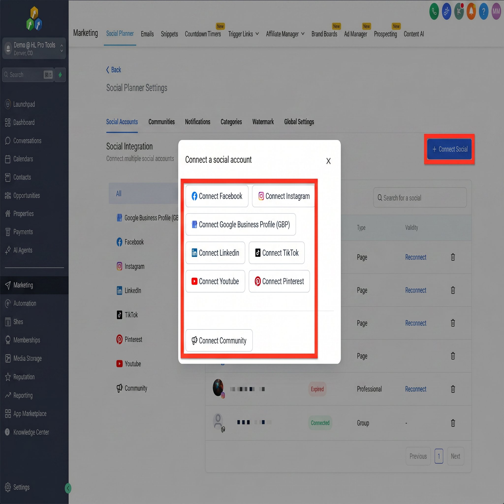 GoHighLevel Facebook form field mapping