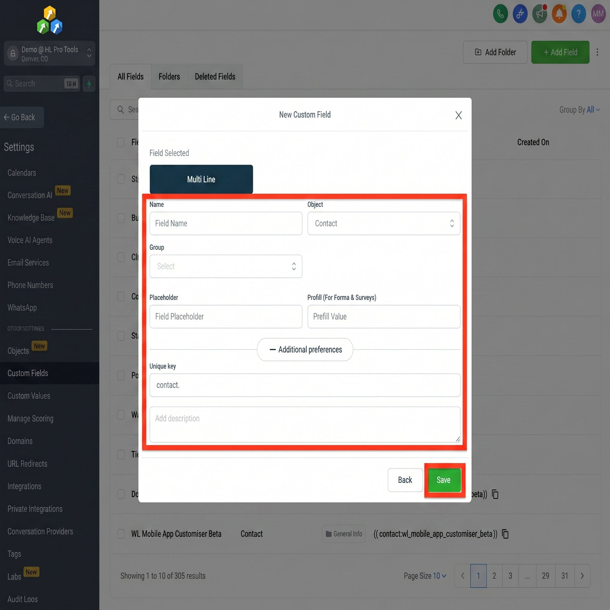 The duplicate handling options in GoHighLevel.