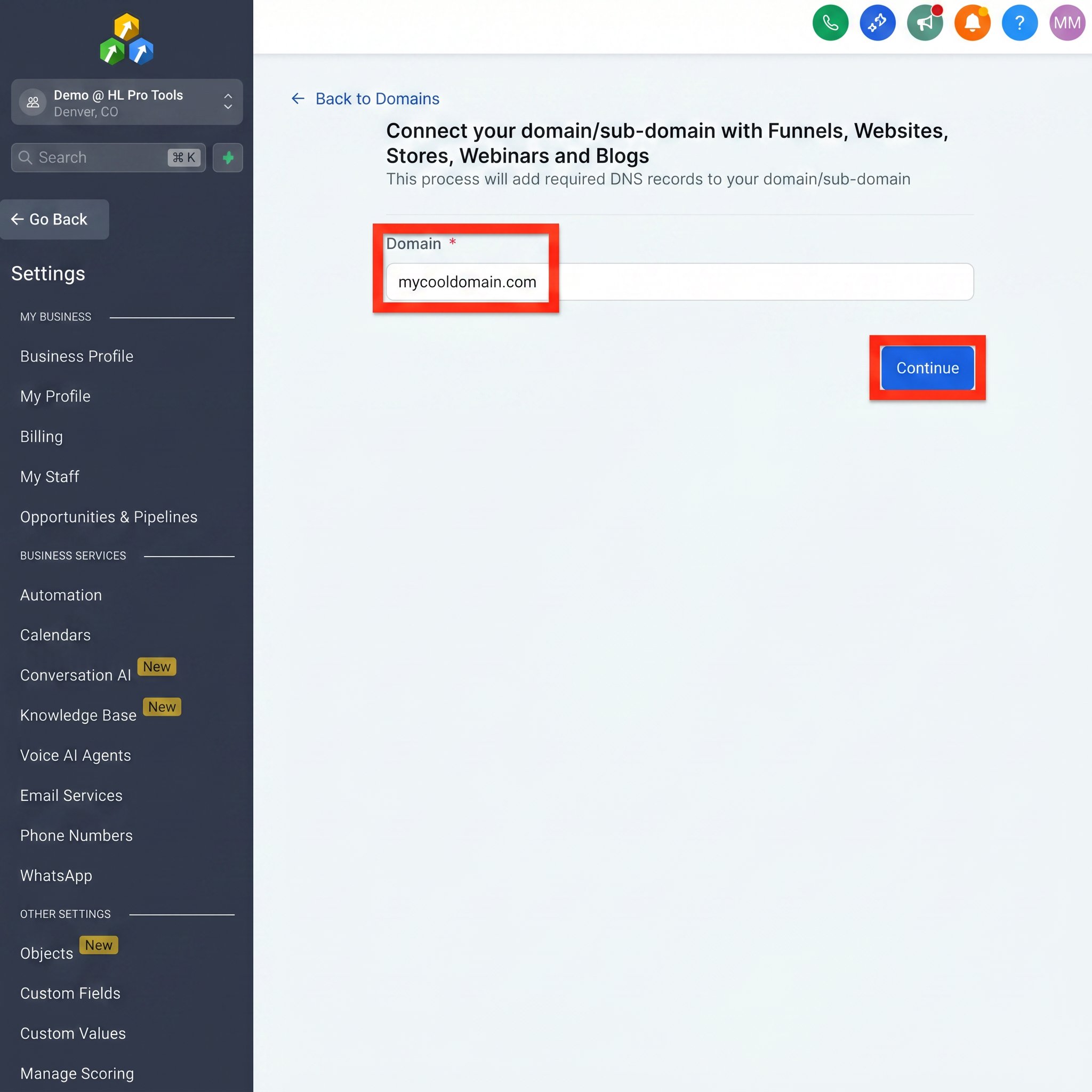 DNS settings page in a domain registrar, showing where to update A or CNAME records.