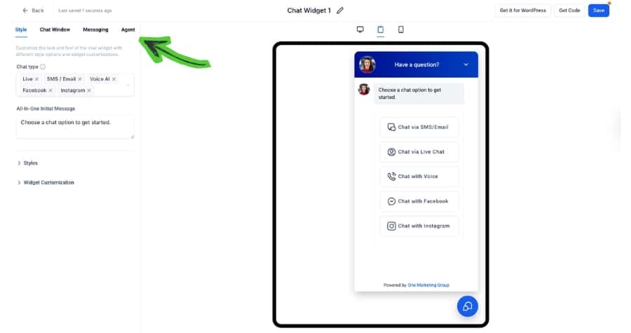 how to customize chat widget in gohighlevel